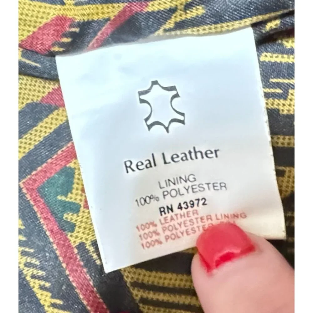 Vtg Nicole Sarhady Leather Duster Jacket Sz M Tan Western Southwestern Womens - Picture 6 of 8